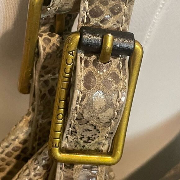 Elliot Lucca Sintra Snakeskin print embossed leather handbag - Picture 8 of 12